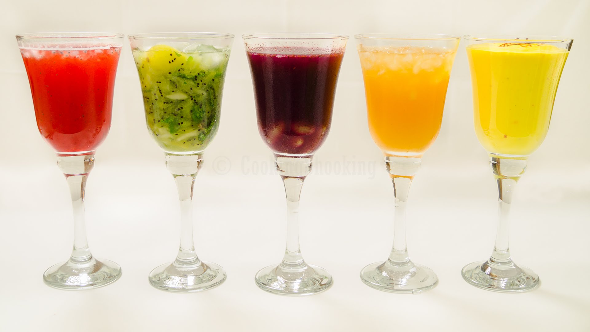 5 Drinks and Mocktails Recipe | Five Easy Refreshing Colorful Holi Recipes