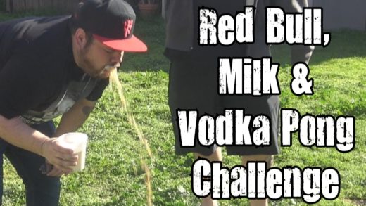 Red Bull, Milk & Vodka Pong Challenge *Vomit Alert*